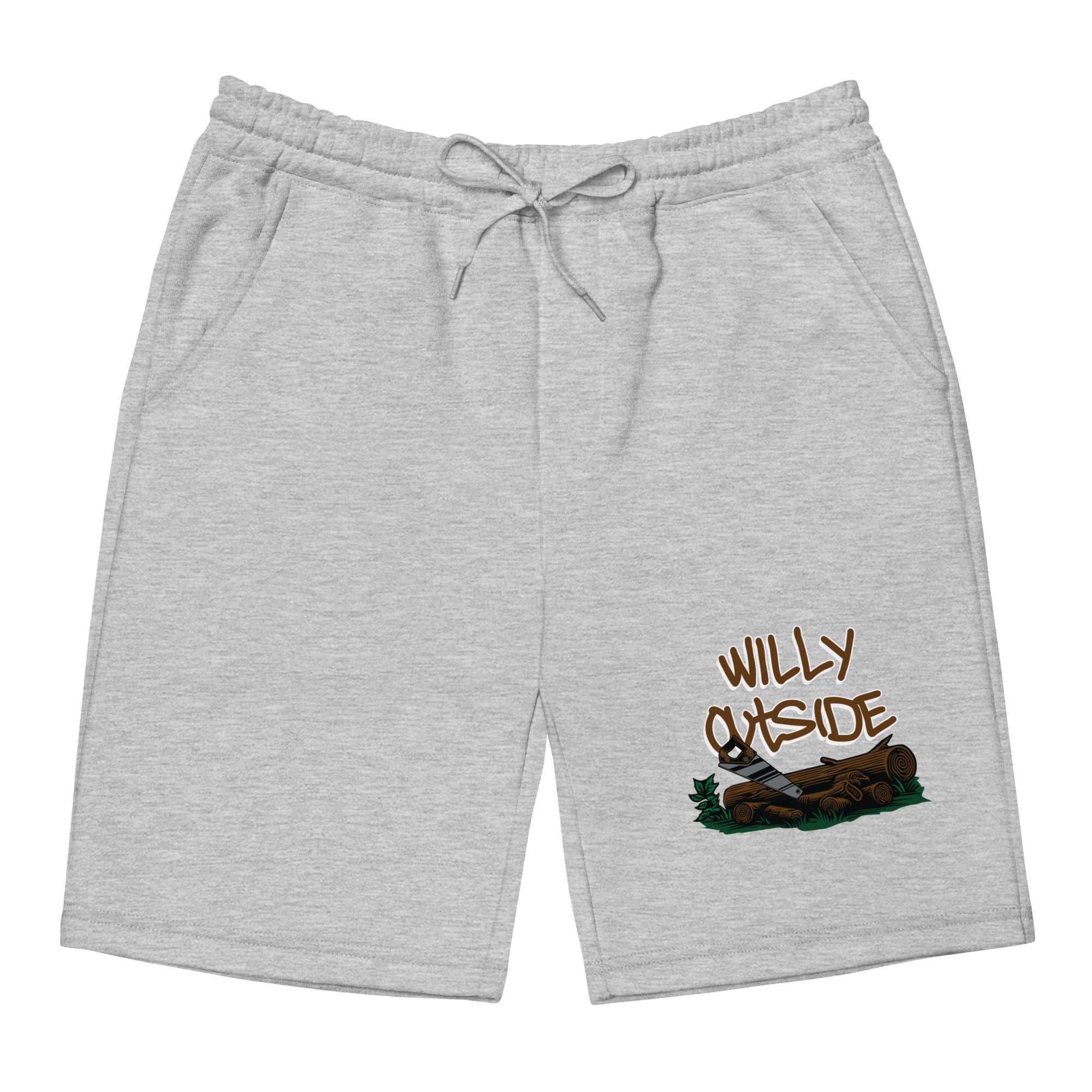 "Willy Outside" fleece shorts